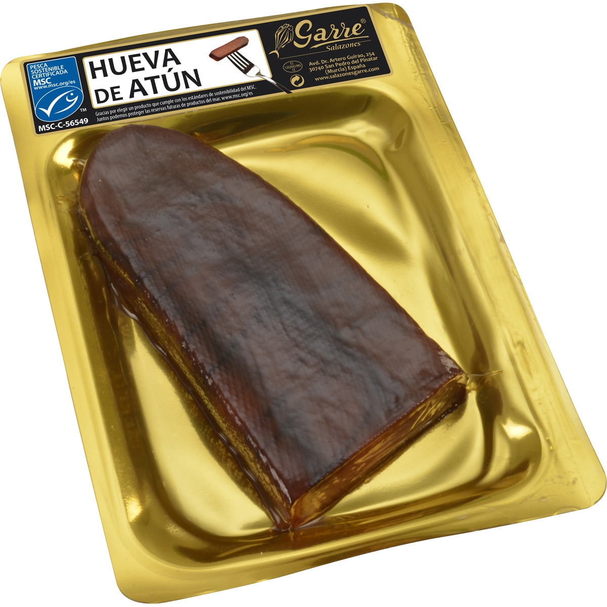 huevas de atún MSC peso aproximado taco 100 g
