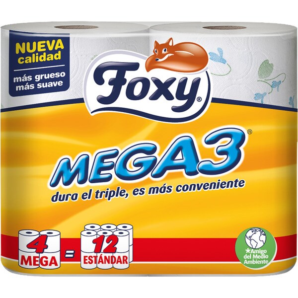 Comprar Mega 3 papel higiénico triple rollo decorado 2 capas paquete 4 Comprar Mega 3 papel higiénico triple rollo decorado 2 capas paquete 4