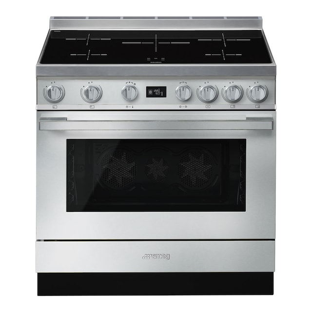 Imagen 0 de Cocina compacta  Smeg 90 cm, placa inducción 5 zonas y horno eléctrico - CPF9IPX