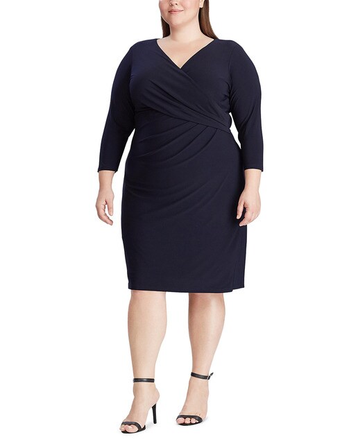 Vestido de talla grande liso de manga larga · Lauren Ralph Lauren Woman · El  Corte Inglés
