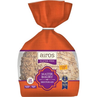 Master Bakery Multigrain pan redondo en rebanadas sin gluten y sin lactosa bolsa 300 g - Airos