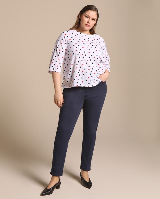 camiseta blanca mujer talla grande