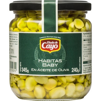 habitas baby en aceite de oliva frasco 345 g - Viuda De Cayo