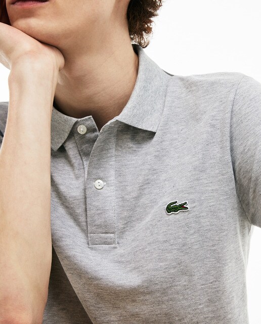 polo pique gris