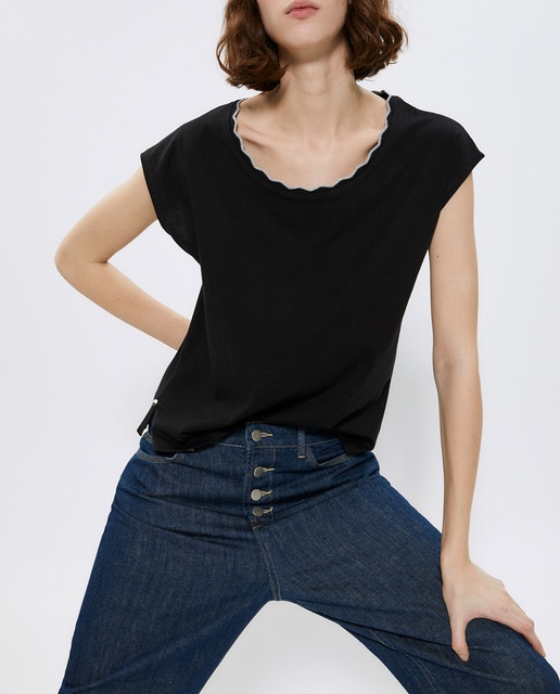 Camiseta de mujer manga corta y lurex