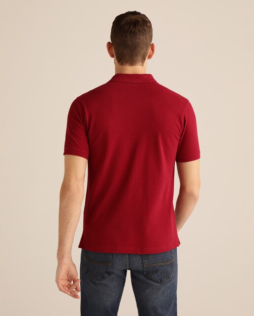 polo burdeos hombre