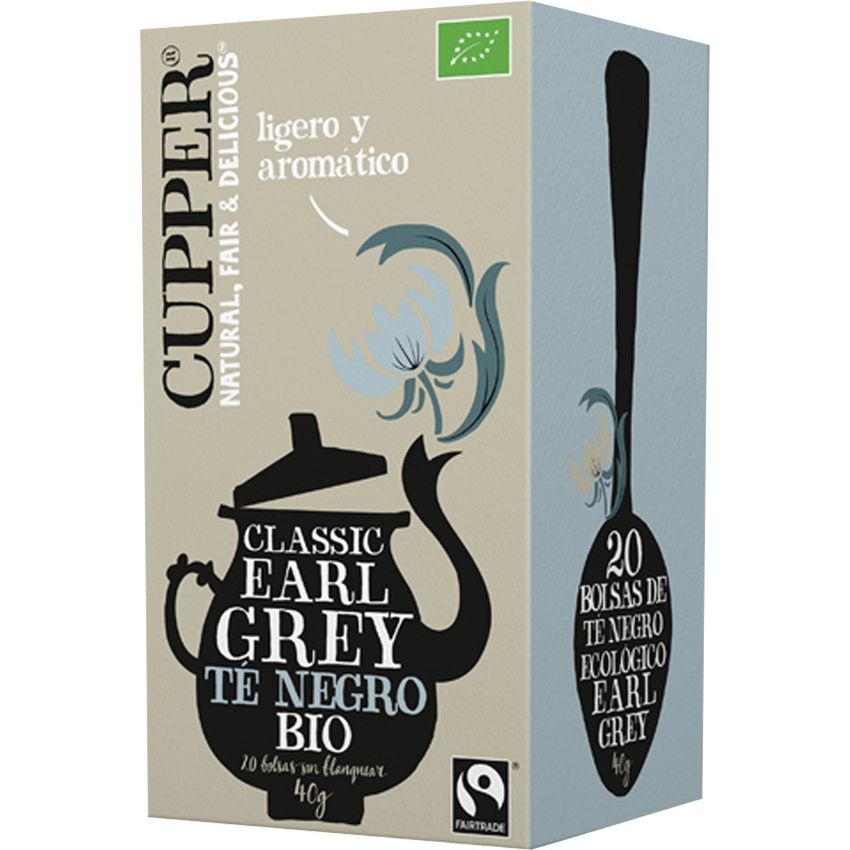 Earl Grey Bio té negro ecológico envase 20 bolsitas