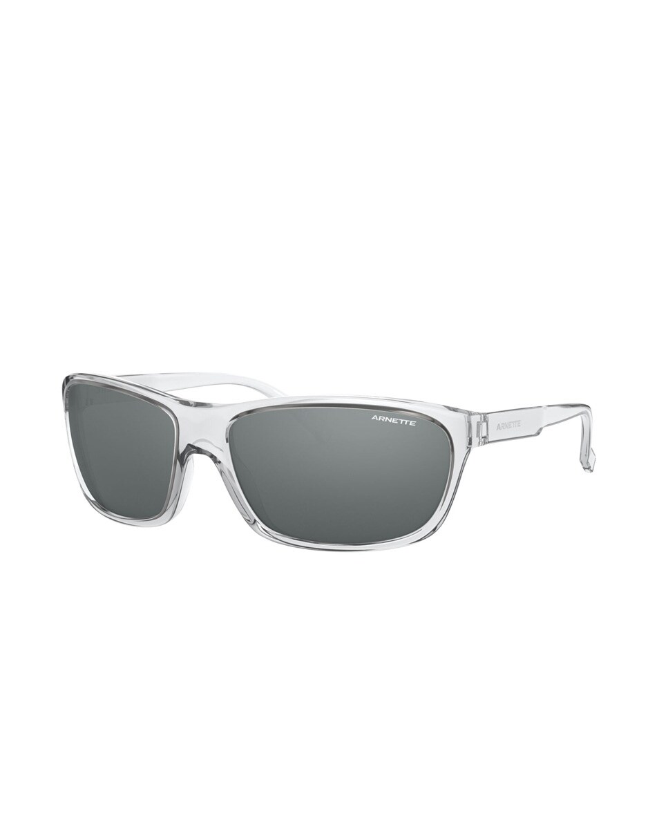 Arnette - Gafas De Sol De Hombre Rectangulares Transparentes Con Lentes Espejadas