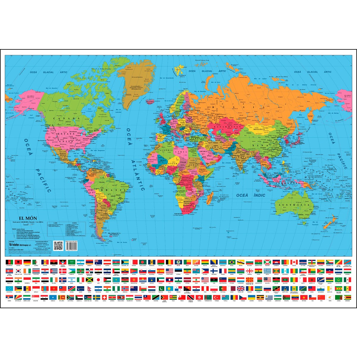 Imagem 0 de Mapa món mini en català encapsulat