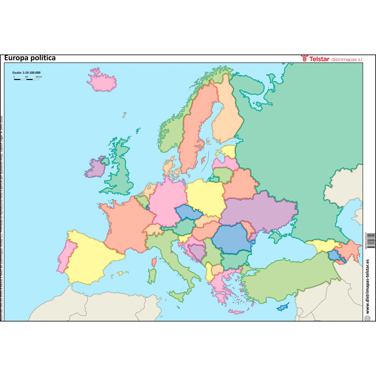 Imagem 0 de Mapa mut europa política paquet 25 unitats