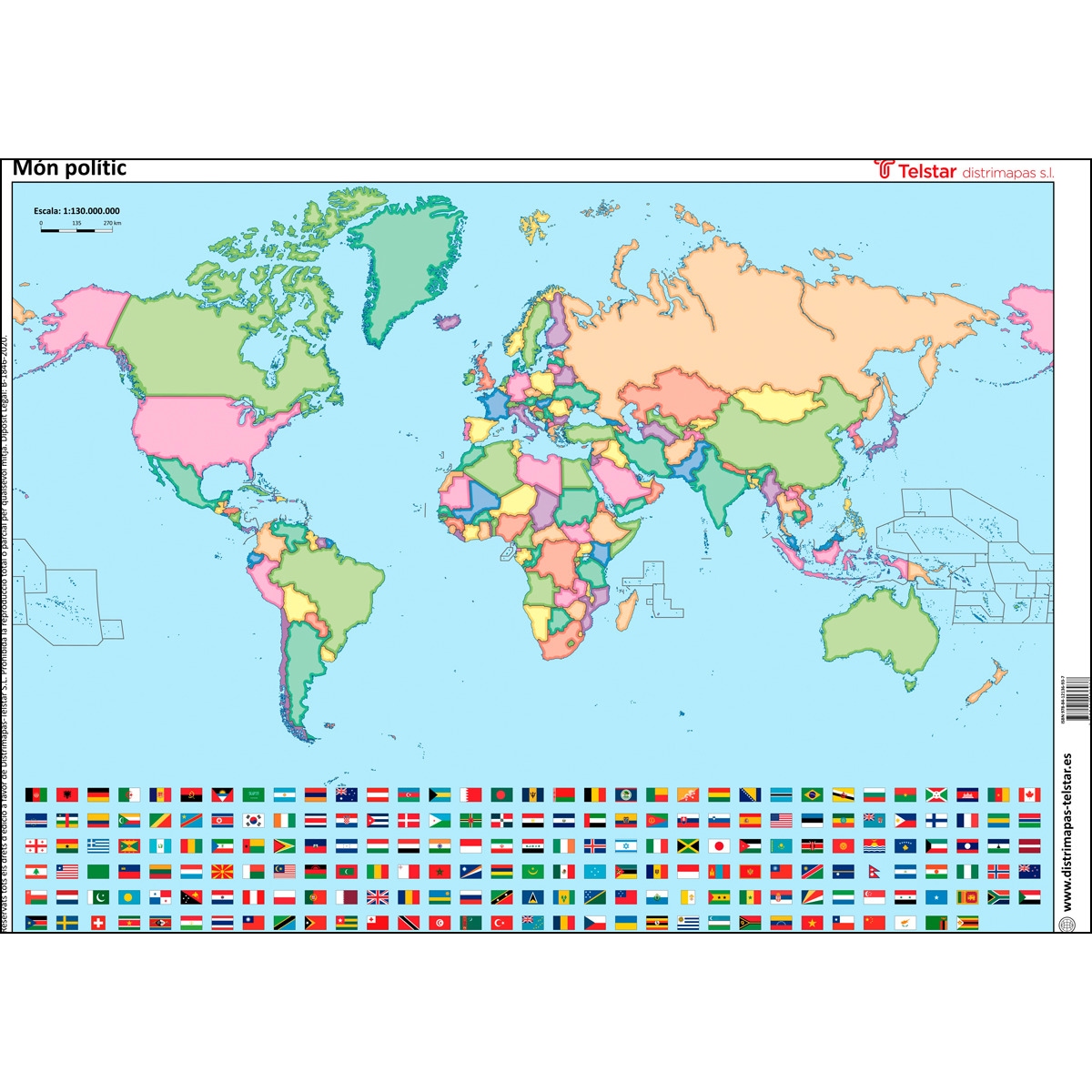 Imagem 0 de Mapa mut món polític paquet 25 unitats
