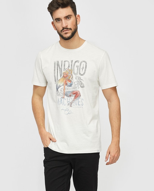 Camiseta de hombre blanca de manga corta