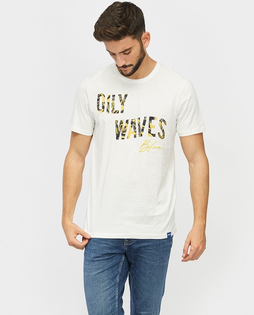 Camiseta de hombre blanca de manga corta