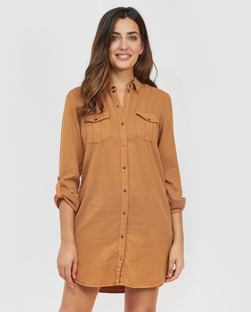 Vestido camisero con botones