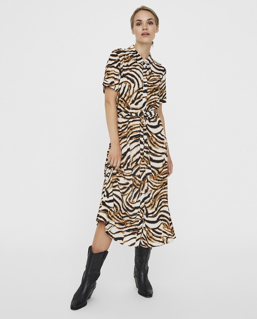 Vestido largo estampado