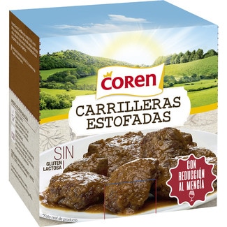 carrilletas estofadas con reducción al Mencía sin gluten estuche 380 g - Coren