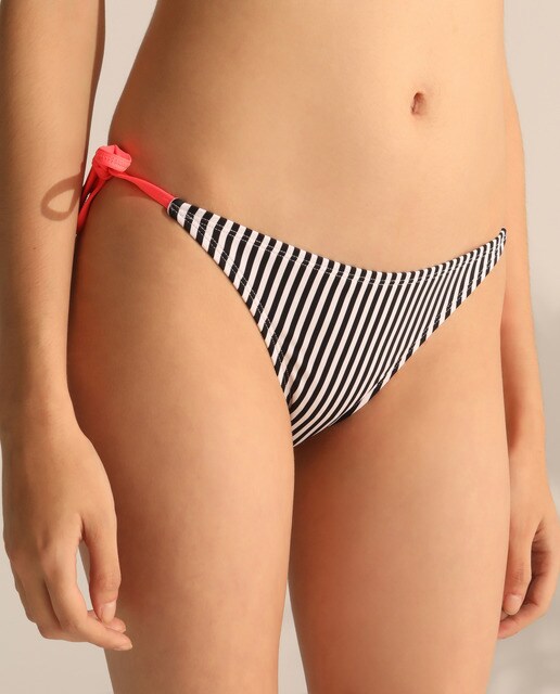 Braga de bikini con lazo rayas
