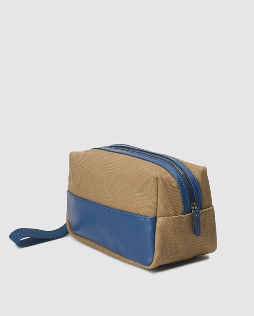 Neceser de hombre Emidio Tucci en camel con detalles azules · Emidio Tucci  · El Corte Inglés
