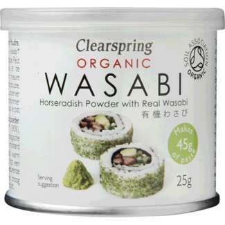 Wasabi em Pó Biológico lata 25 g - Clearspring