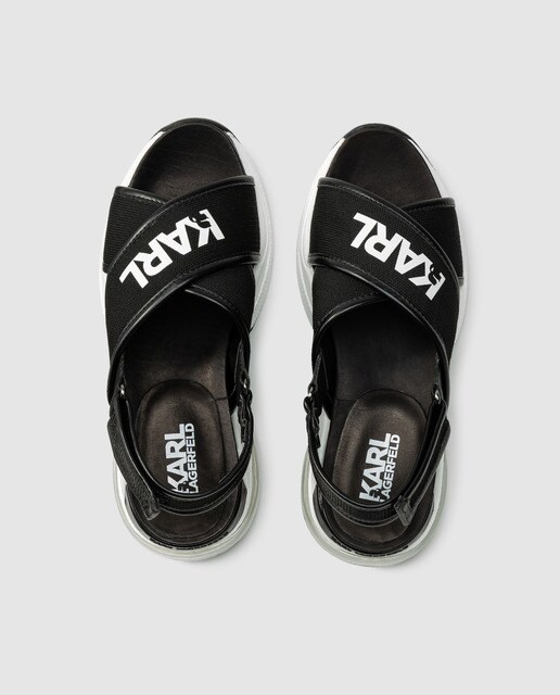 Sandalias planas de mujer Karl Lagerfeld de piel y pique en color negro · Karl  Lagerfeld · El Corte Inglés