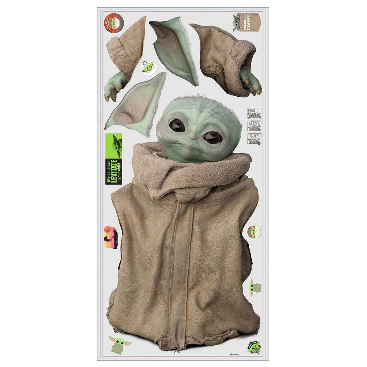 Vinil decorativo Star Wars The Mandalorian Baby Yoda 5
