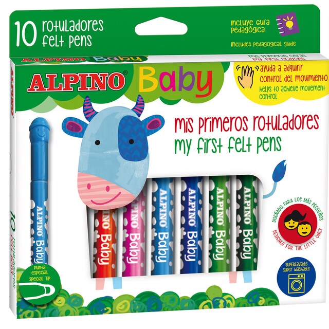 Imagen 0 de Estuche 10 Rotuladores Alpino Baby