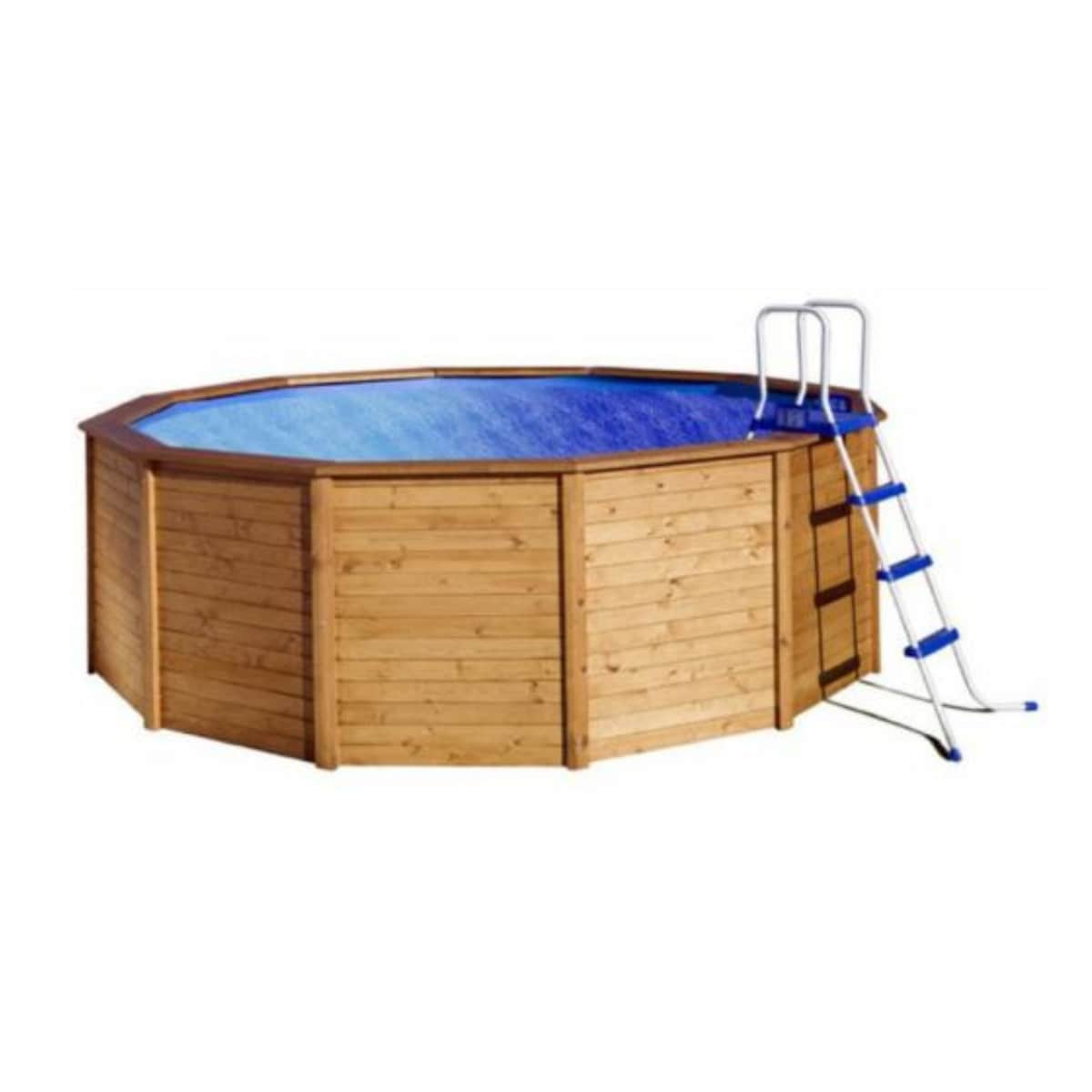 Piscina redonda madera panelada Ø315 x 105 cm Madera-1