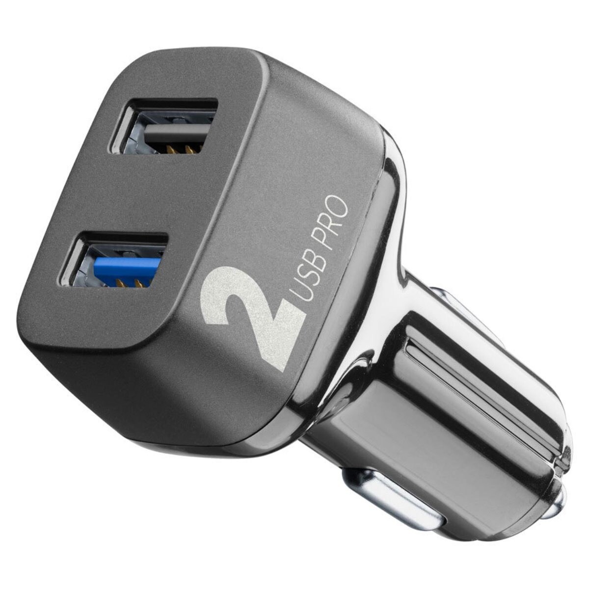 Carregador de carro Cellularline Multipower 2 Pro, 2x USB, 36W - Cinzento 1