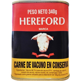 carne de vacuno en conserva lata 340 g - Hereford
