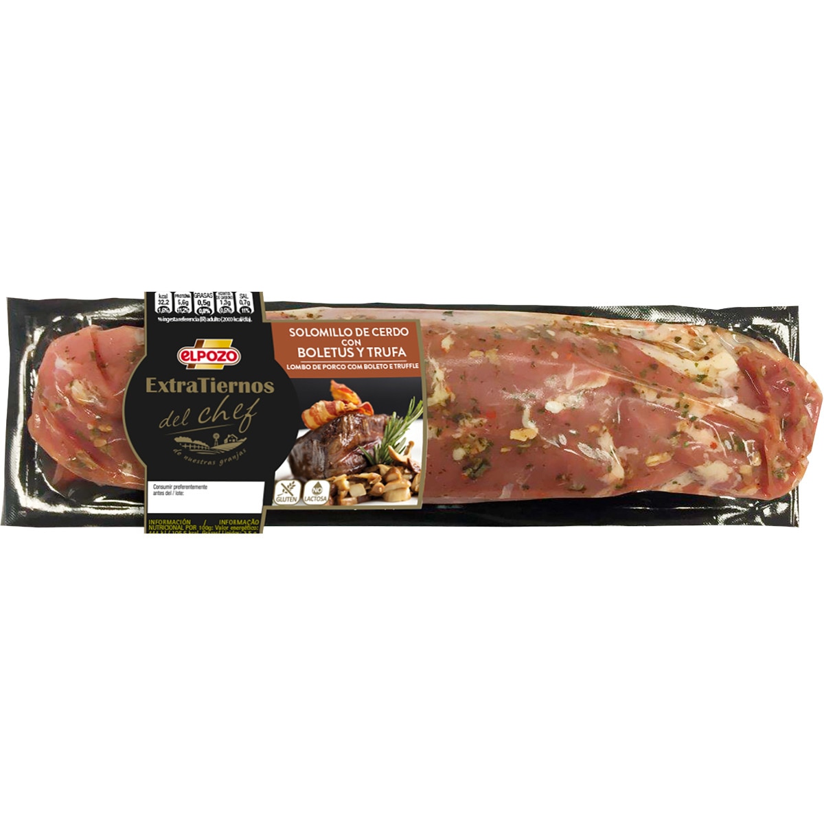 EXTRATIERNOS solomillo extra de cerdo con boletus y trufa sin gluten y sin lactosa 600 g peso aproximado