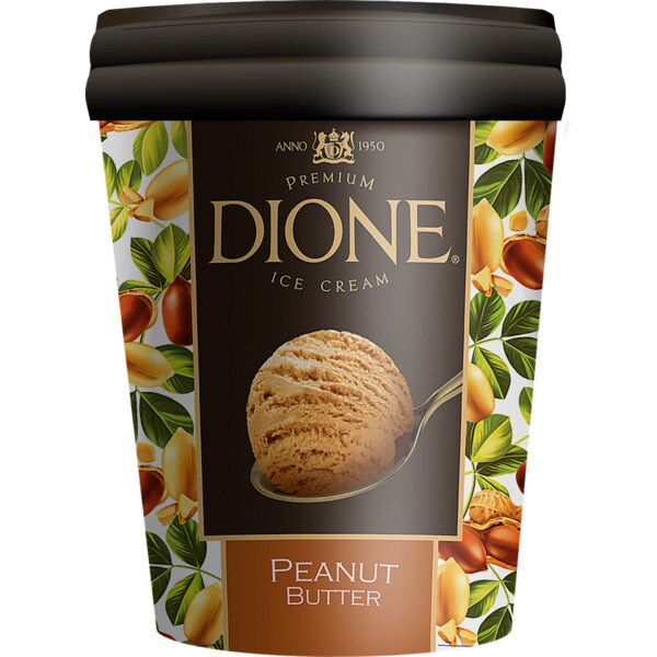 Dione Gelado de Manteiga de Amendoim embalagem 500 ml