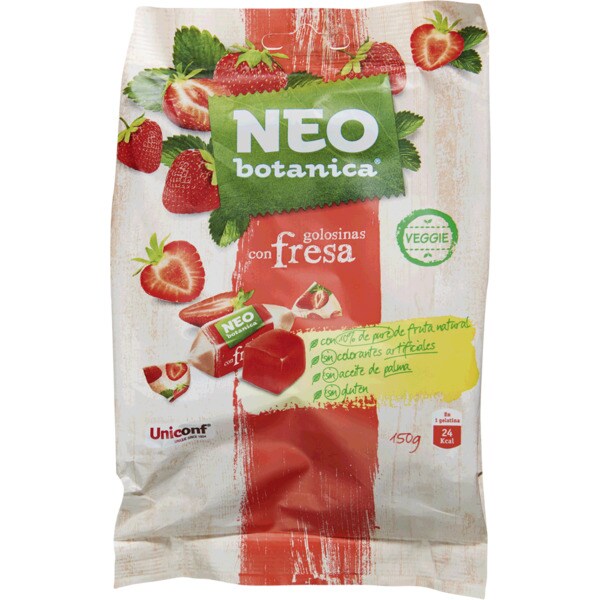 Neo Botanica Gomas de Morango Veggie embalagem 150 g