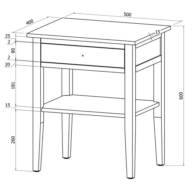 Mesita de noche con 1 cajón Melfi El Corte Inglés · El Corte Inglés