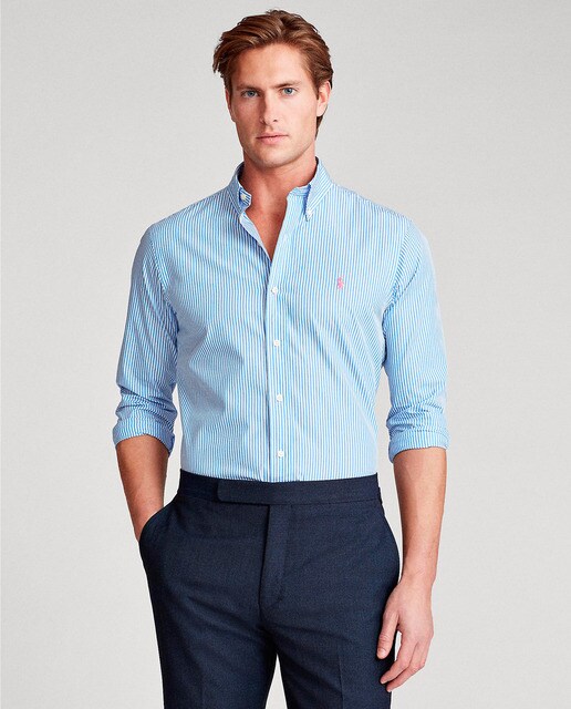 camisa ralph lauren azul claro