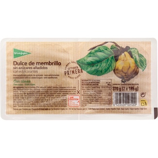 dulce del membrillo sin azúcares añadidos con stevia sin gluten pack 2 envase 185 g - El Corte Ingles