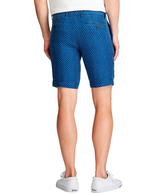 Pantalón corto de lino de hombre estampado azul · Polo Ralph Lauren
