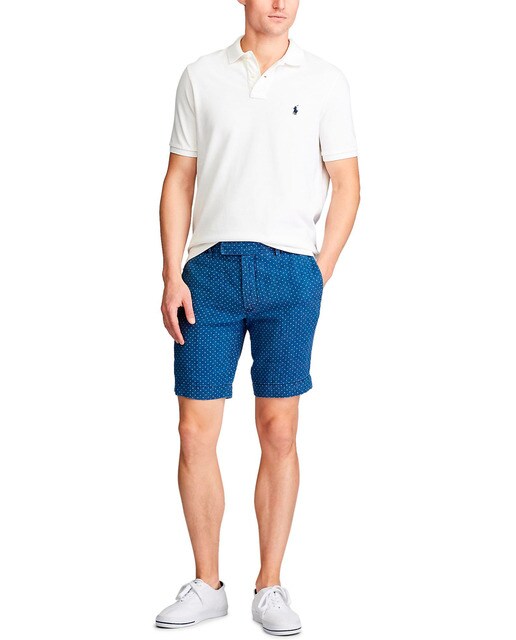 Pantalón corto de lino de hombre estampado azul · Polo Ralph Lauren