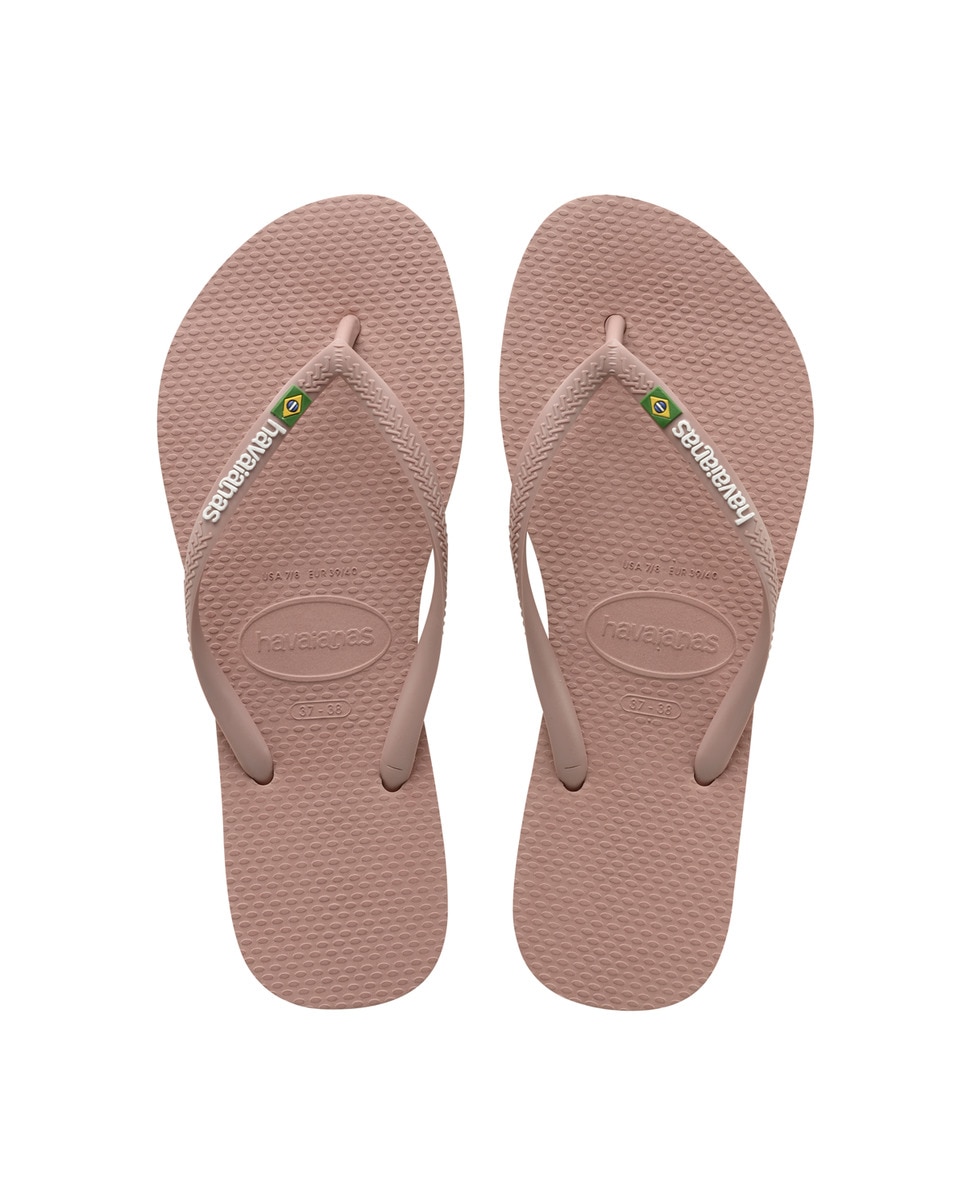 Chinelos Slim Brasil Logo Rosa-4
