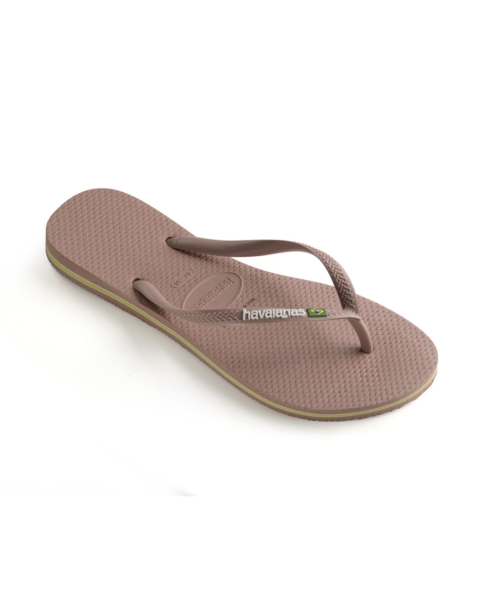 Chinelos Slim Brasil Logo Rosa-2