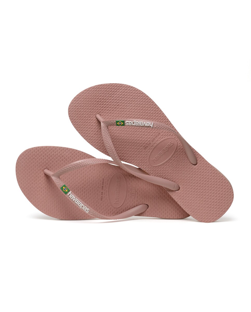 Chinelos Slim Brasil Logo Rosa-3