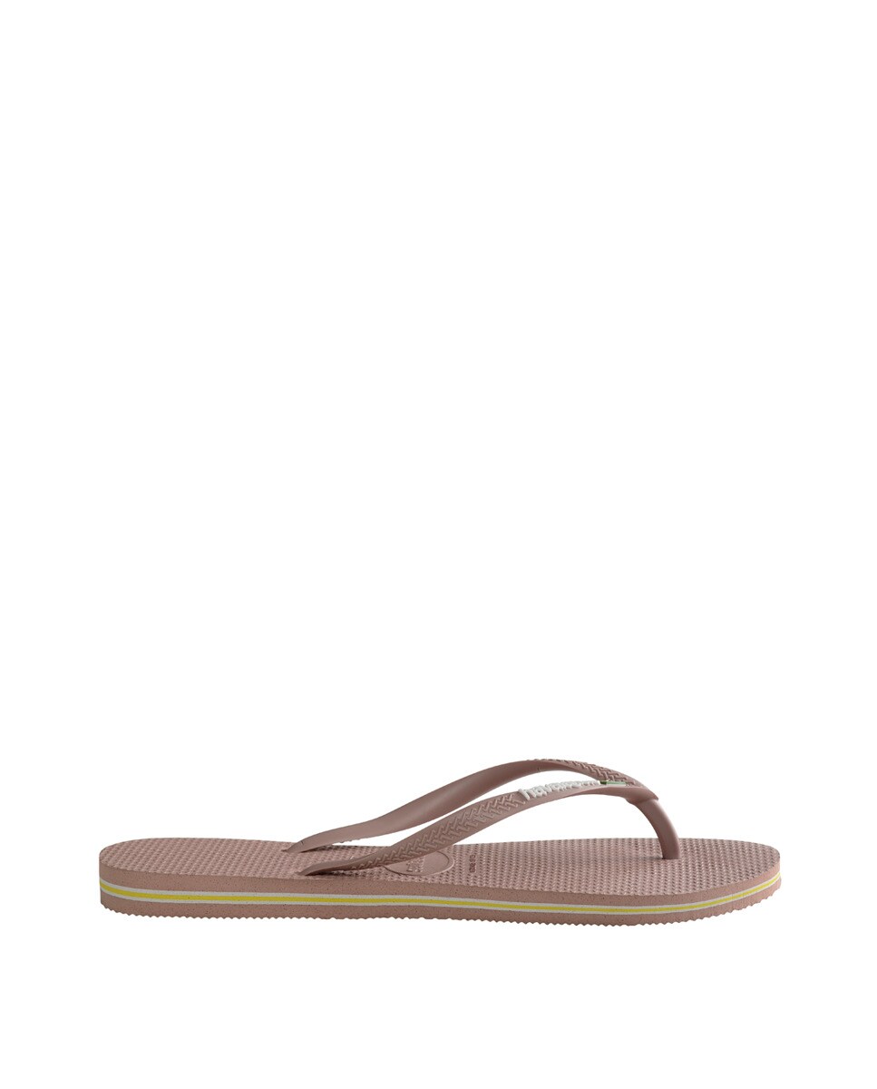 Chinelos Slim Brasil Logo Rosa-1