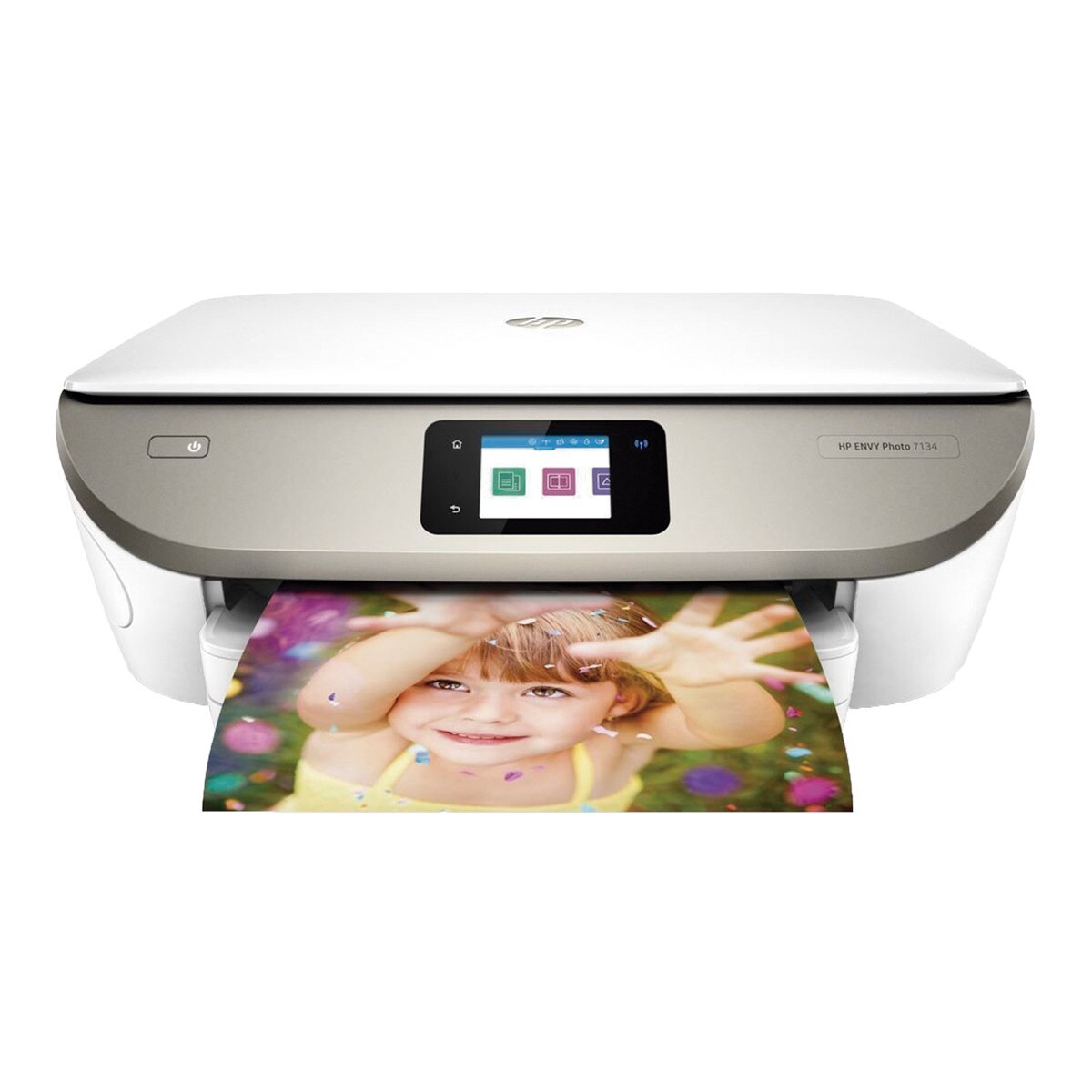 Impresora Mutltifunción Tinta HP Envy Photo 7134, Wi-Fi, copia, escanea, compatible con Instant Ink (Reacondicionado a estrenar) Blanco-1
