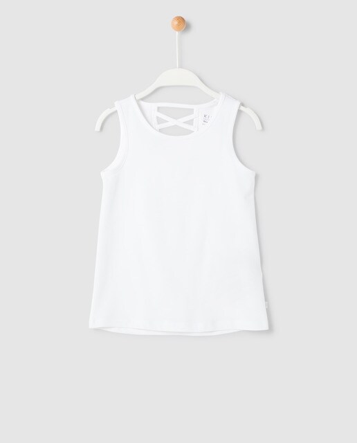 camiseta tirantes niño blanca