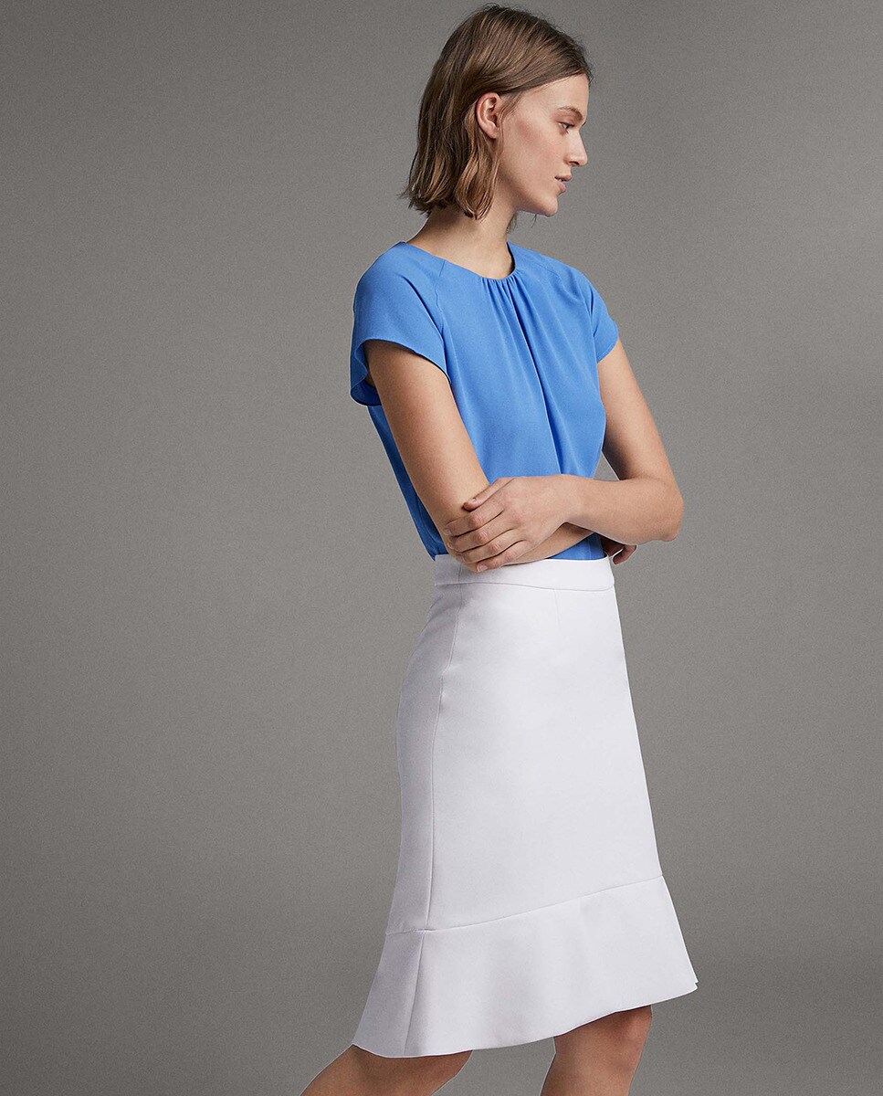 Roberto Verino - Falda Corta Con Volante