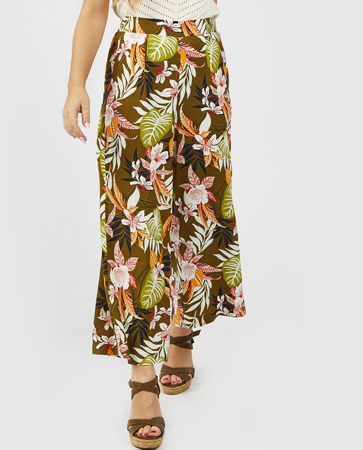 Pantalón fluido largo de mujer