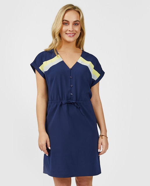 Vestido corto de manga corta