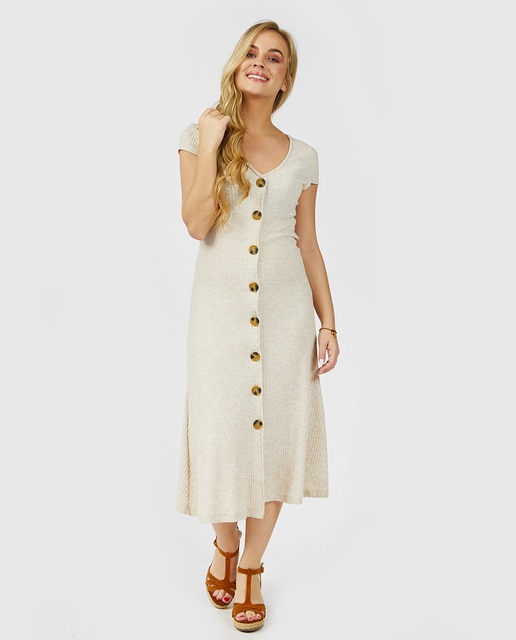 Vestido largo con escote en V