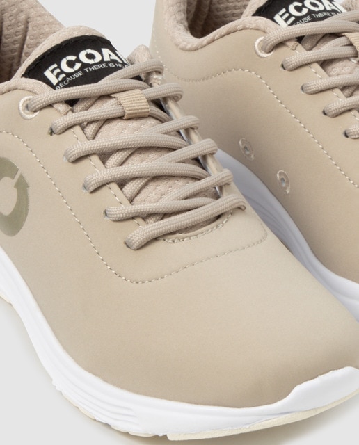 Zapatillas deportivas de mujer Ecoalf de color beige con cierre de