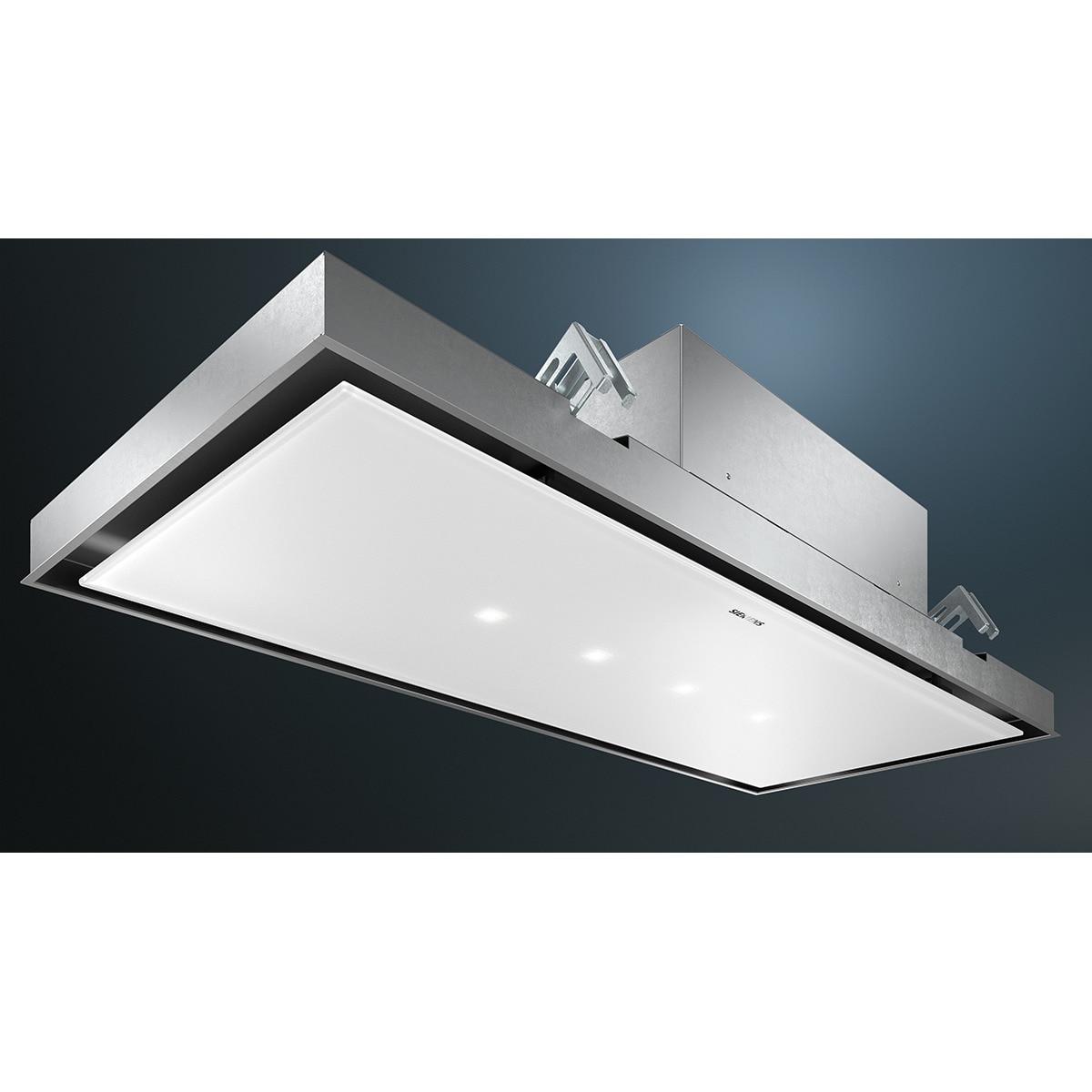 Campana de techo Siemens aspiración perimetral - LR26CBS20 Cristal blanco-2