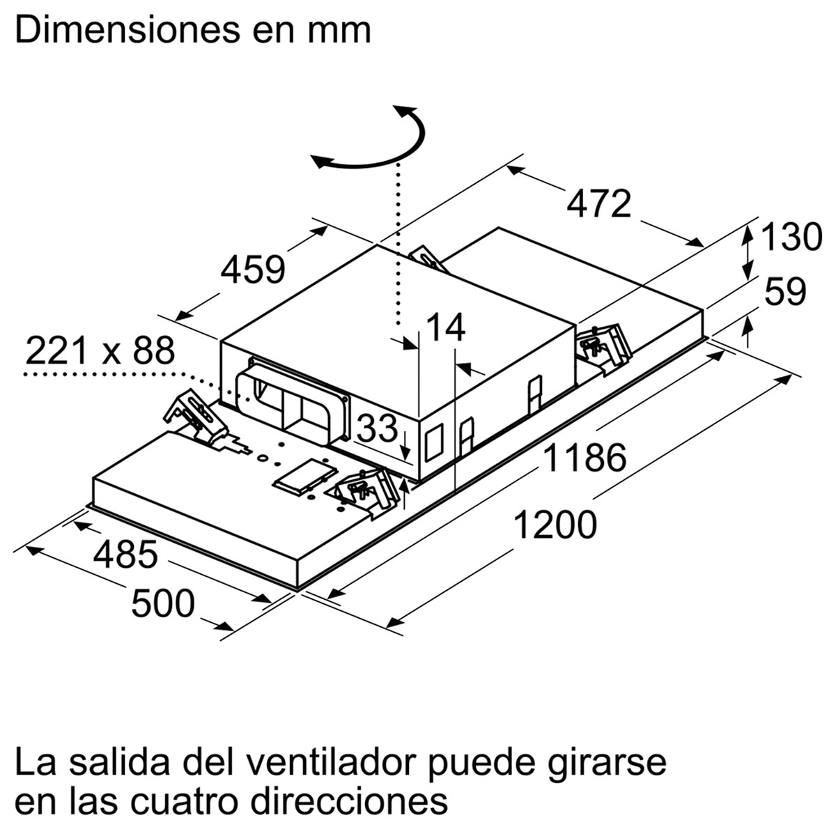Campana de techo Siemens aspiración perimetral - LR26CBS20 Cristal blanco-6